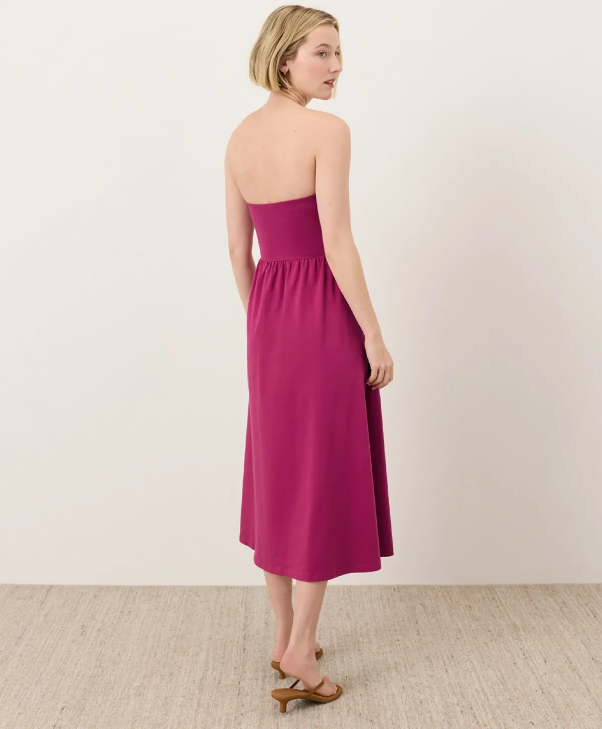 Women Pact Organic Fit & Flare Strapless Dress