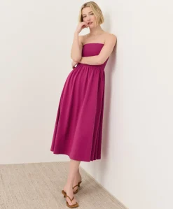 Women Pact Organic Fit & Flare Strapless Dress