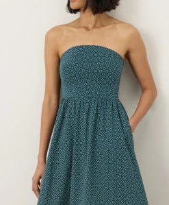 Women Pact Organic Fit & Flare Strapless Dress