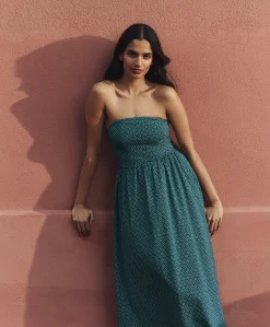 Women Pact Organic Fit & Flare Strapless Dress
