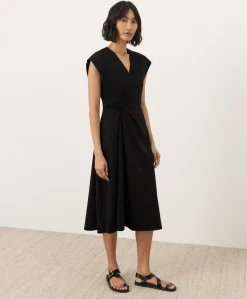 Women Pact Organic Fit & Flare V-Neck Twist Dress