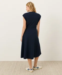 Women Pact Organic Fit & Flare V-Neck Twist Dress