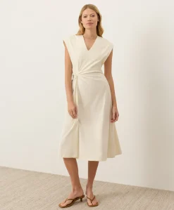 Women Pact Organic Fit & Flare V-Neck Twist Dress