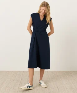 Women Pact Organic Fit & Flare V-Neck Twist Dress