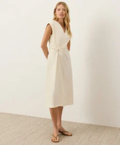 Women Pact Organic Fit & Flare V-Neck Twist Dress