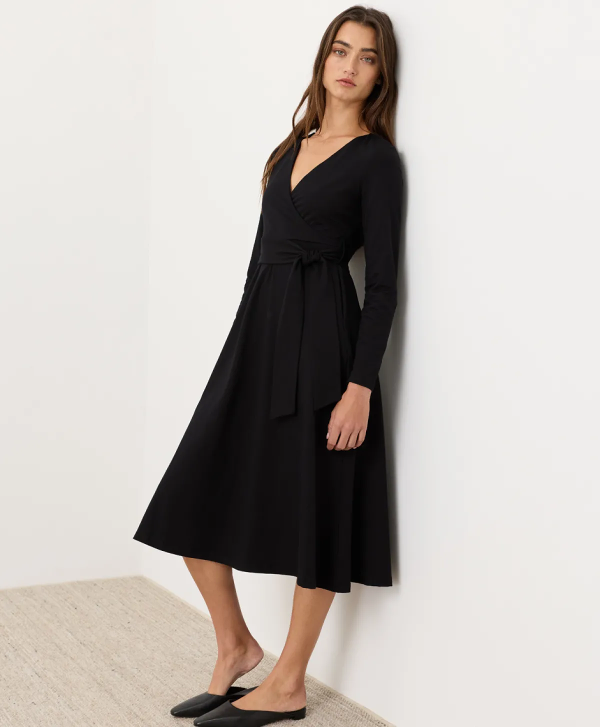 Women Pact Organic Fit & Flare Wrap Dress