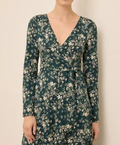 Women Pact Organic Fit & Flare Wrap Dress