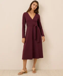 Women Pact Organic Fit & Flare Wrap Dress