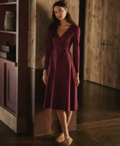 Women Pact Organic Fit & Flare Wrap Dress