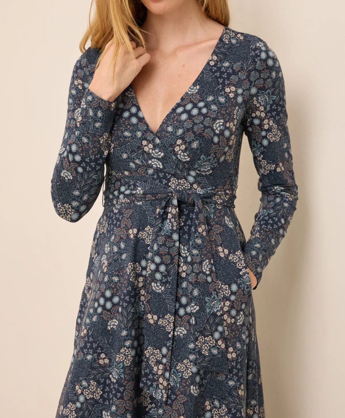 Women Pact Organic Fit & Flare Wrap Dress