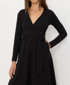 Women Pact Organic Fit & Flare Wrap Dress