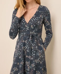 Women Pact Organic Fit & Flare Wrap Dress