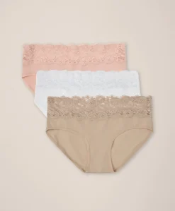 Women Pact Organic Lace Waist Brief 3-Pack