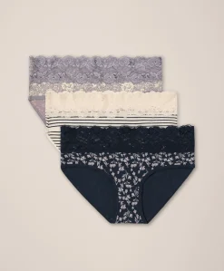 Women Pact Organic Lace Waist Brief 3-Pack
