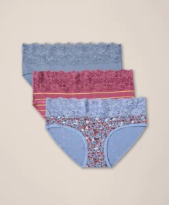 Women Pact Organic Lace Waist Brief 3-Pack