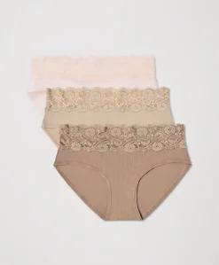 Women Pact Organic Lace Waist Brief 3-Pack