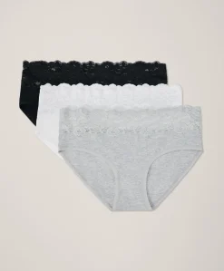 Women Pact Organic Lace Waist Brief 3-Pack