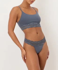 Women Pact Organic Lace Waist Thong 3-Pack