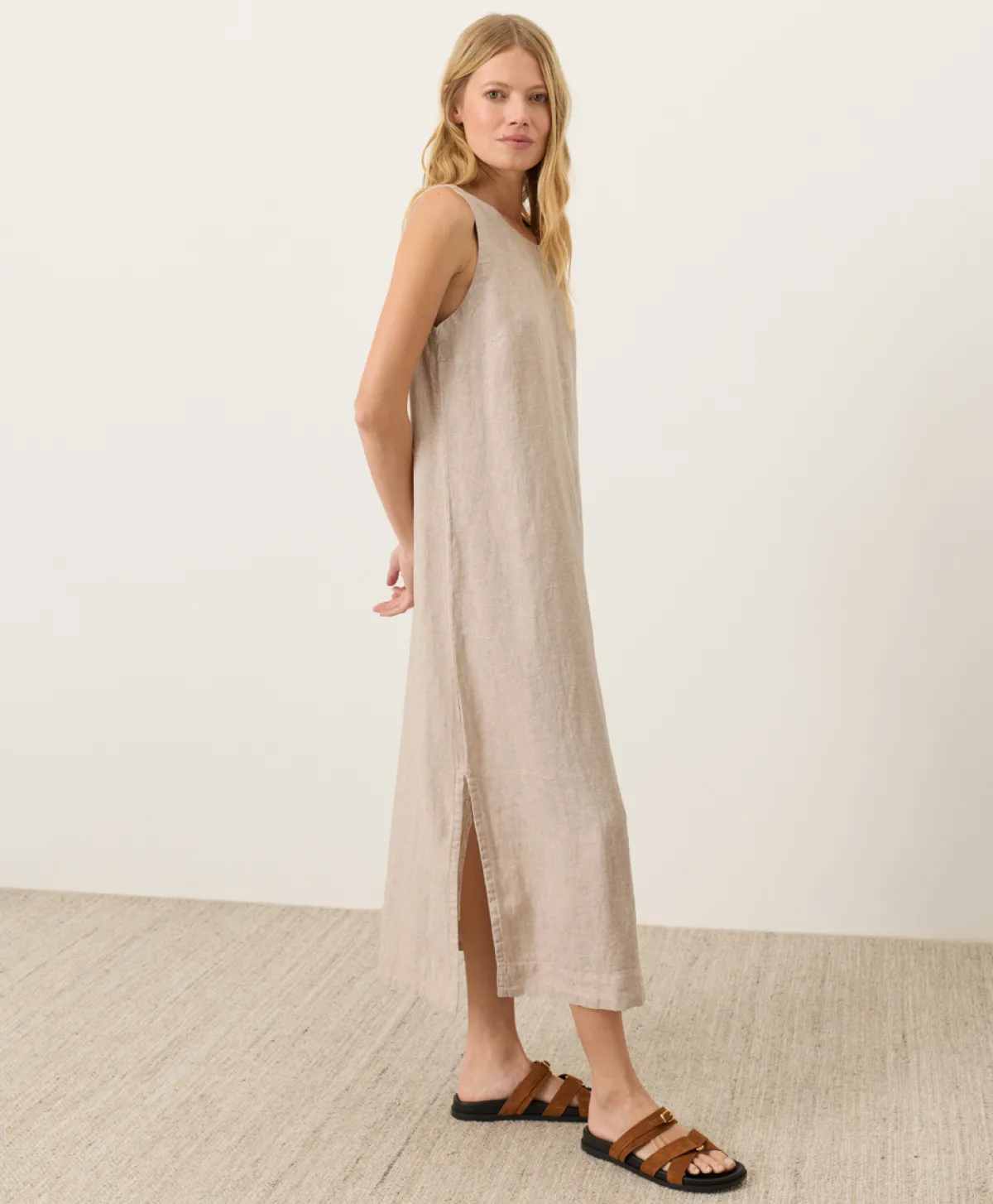Women Pact Organic Linen Easy Tank Dress