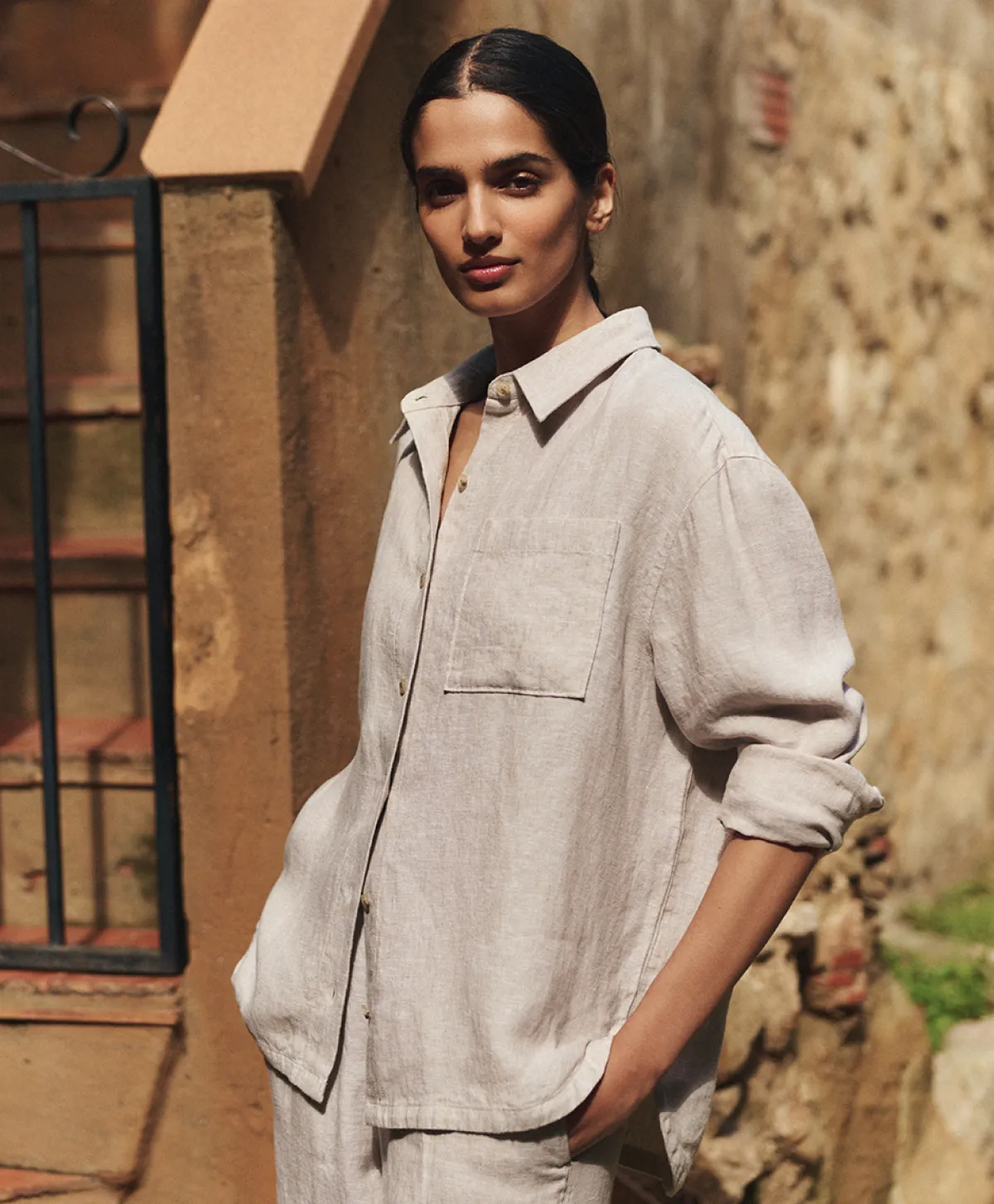 Women Pact Organic Linen Relaxed Shirt
