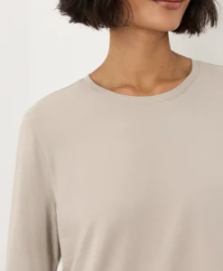 Women Pact Organic Luxe Essential Crewneck Long Sleeve Tee
