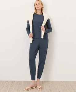 Women Pact Organic Luxe Essential Crewneck Long Sleeve Tee