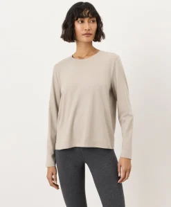 Women Pact Organic Luxe Essential Crewneck Long Sleeve Tee