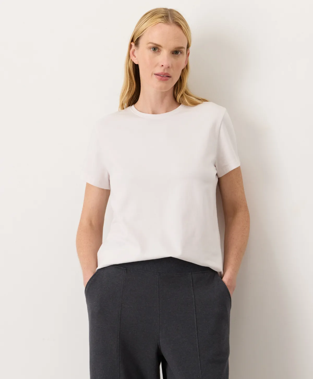 Women Pact Organic Luxe Essential Crewneck Tee