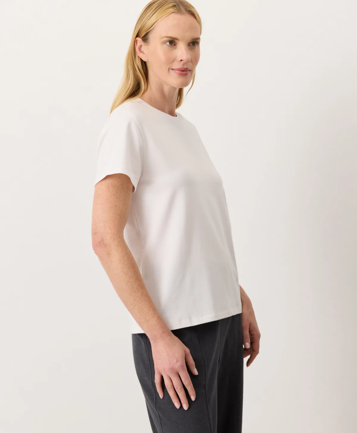 Women Pact Organic Luxe Essential Crewneck Tee