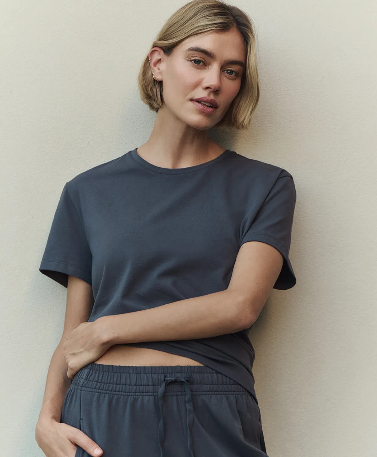 Women Pact Organic Luxe Essential Crewneck Tee
