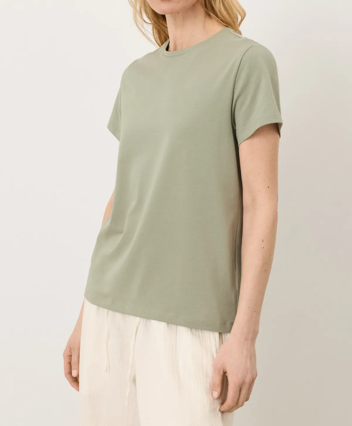 Women Pact Organic Luxe Essential Crewneck Tee