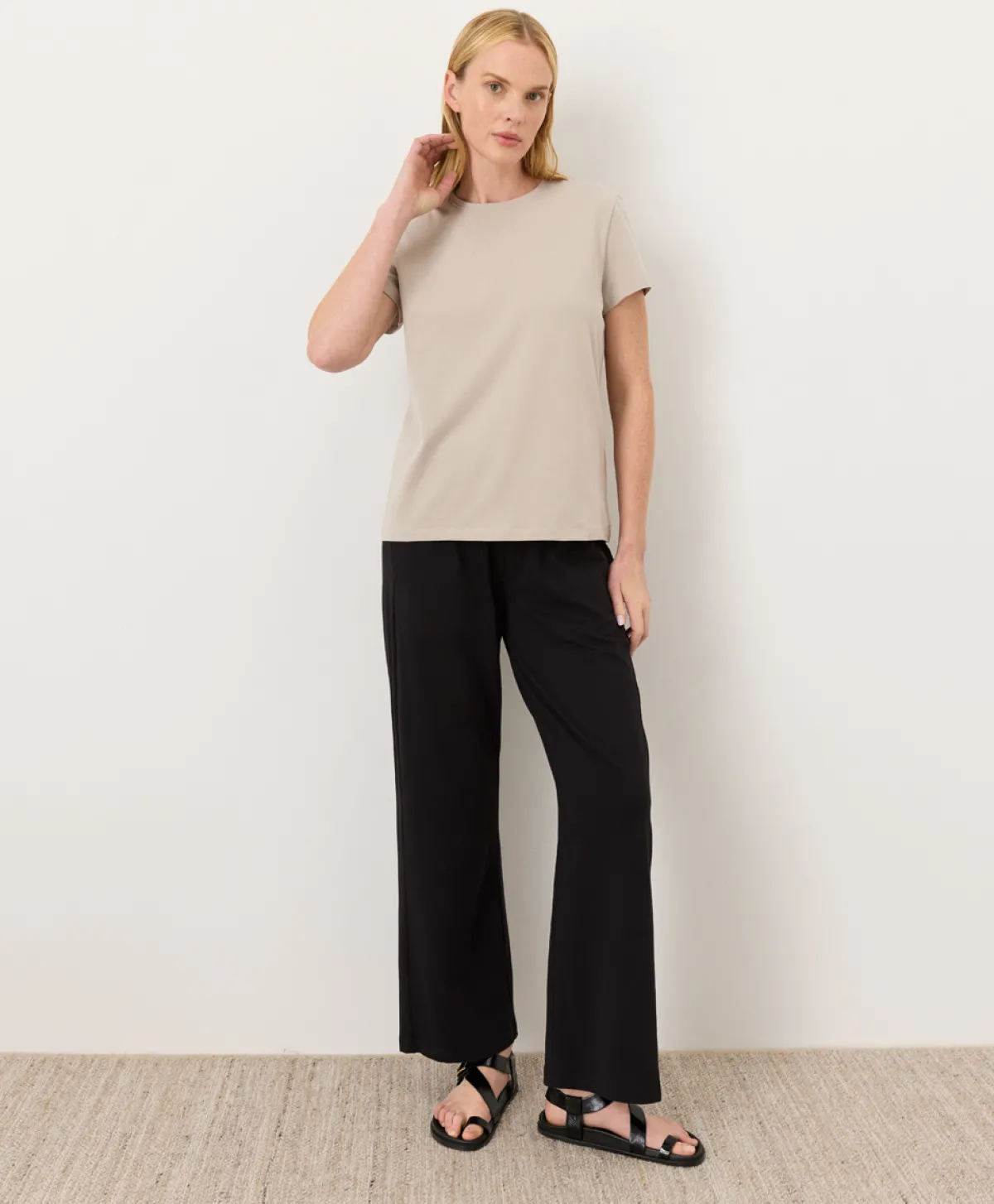 Women Pact Organic Luxe Essential Crewneck Tee