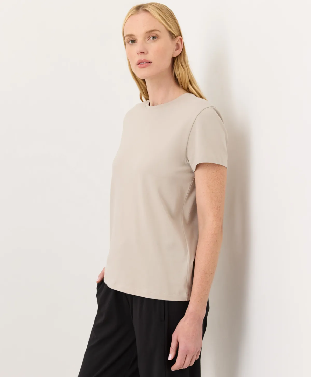 Women Pact Organic Luxe Essential Crewneck Tee