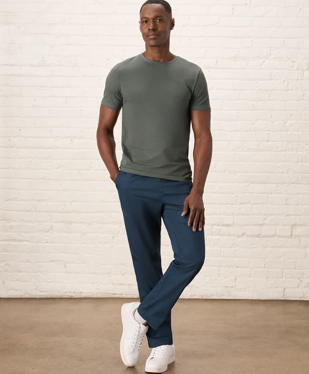 Pact Organic Luxe Essential Slim Fit Crewneck Tee
