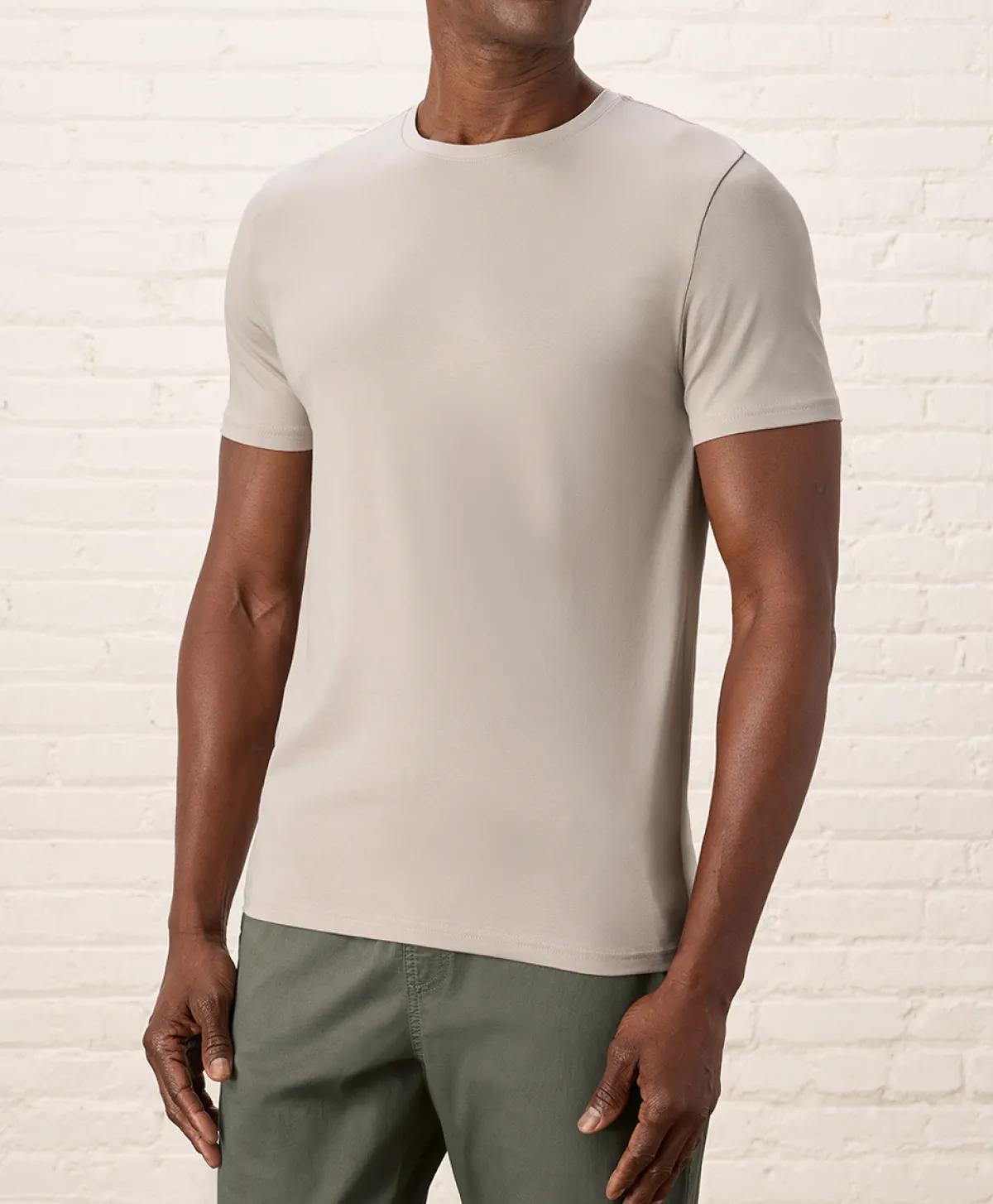 Pact Organic Luxe Essential Slim Fit Crewneck Tee