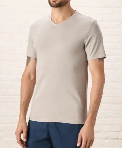Pact Organic Luxe Essential Slim Fit V-Neck Tee