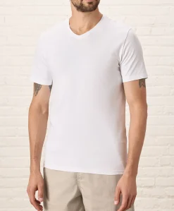Pact Organic Luxe Essential Slim Fit V-Neck Tee