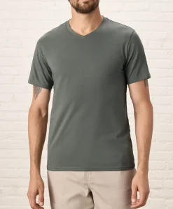 Pact Organic Luxe Essential Slim Fit V-Neck Tee