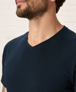 Pact Organic Luxe Essential Slim Fit V-Neck Tee