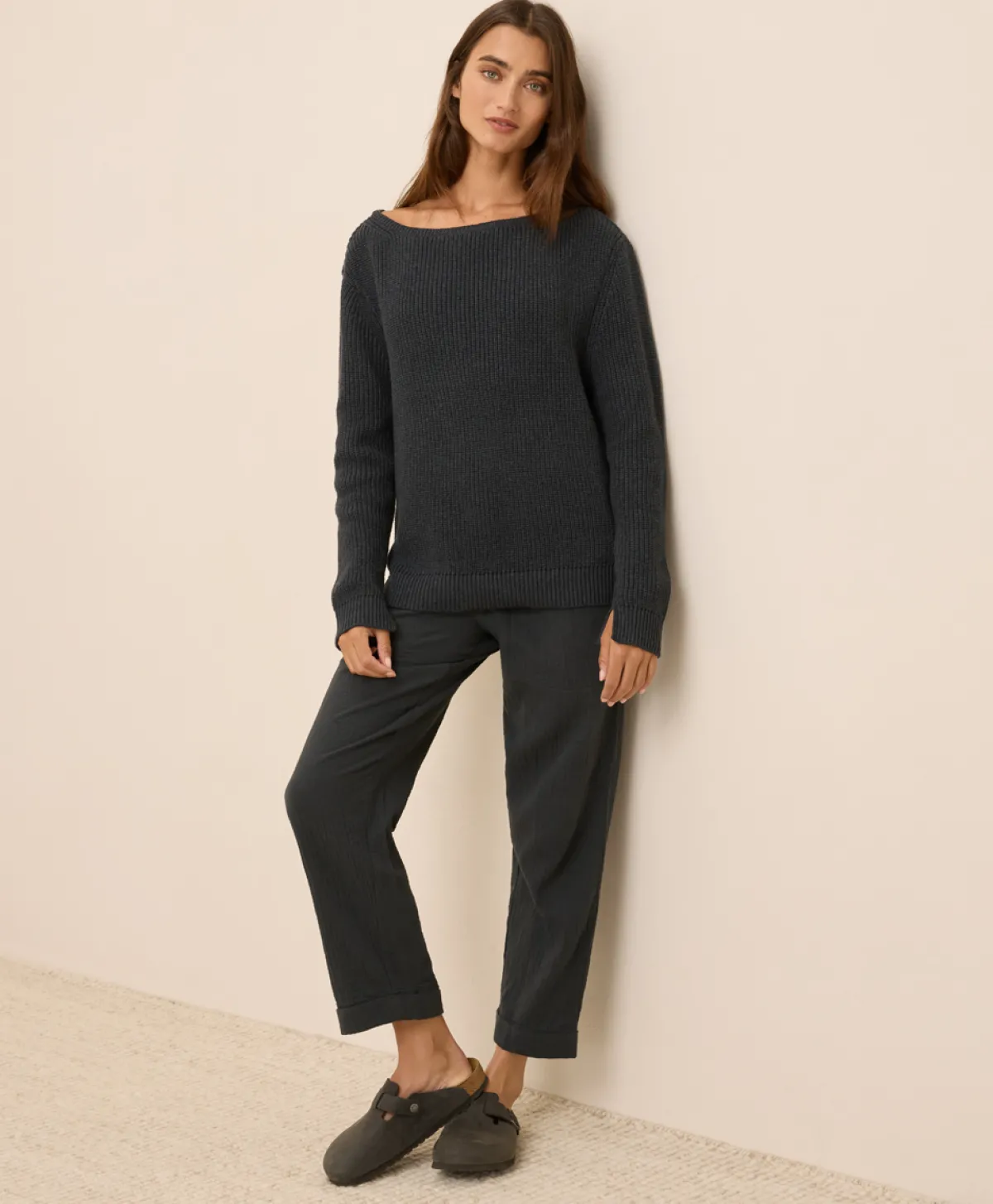 Women Pact Organic Luxe Knit Boatneck Sweater