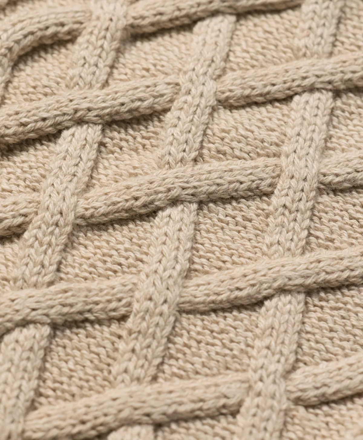 Women Pact Organic Luxe Knit Cable Crew Sweater