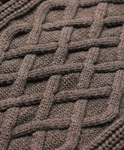 Women Pact Organic Luxe Knit Cable Crew Sweater