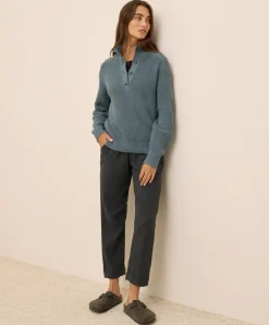 Women Pact Organic Luxe Knit Henley Sweater