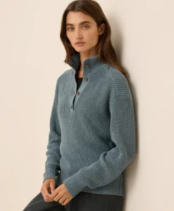Women Pact Organic Luxe Knit Henley Sweater