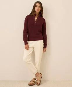 Women Pact Organic Luxe Knit Henley Sweater