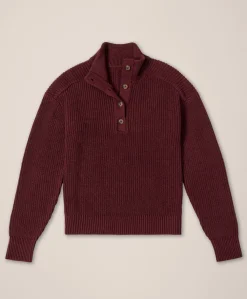 Women Pact Organic Luxe Knit Henley Sweater