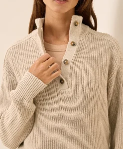Women Pact Organic Luxe Knit Henley Sweater