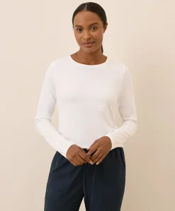 Women Pact Organic Luxe Stretch Jersey Slim Long Sleeve Tee