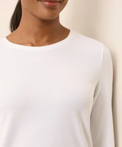Women Pact Organic Luxe Stretch Jersey Slim Long Sleeve Tee