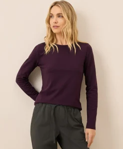 Women Pact Organic Luxe Stretch Jersey Slim Long Sleeve Tee